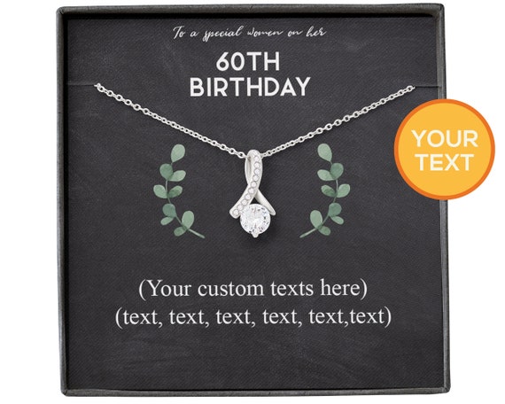 Happy 60th Birthday Alluring Necklace Birthday Gift Ideas for Women 60th Birthday Gift 60th Necklace birthday gifts for Mom,Gifts Jewelry