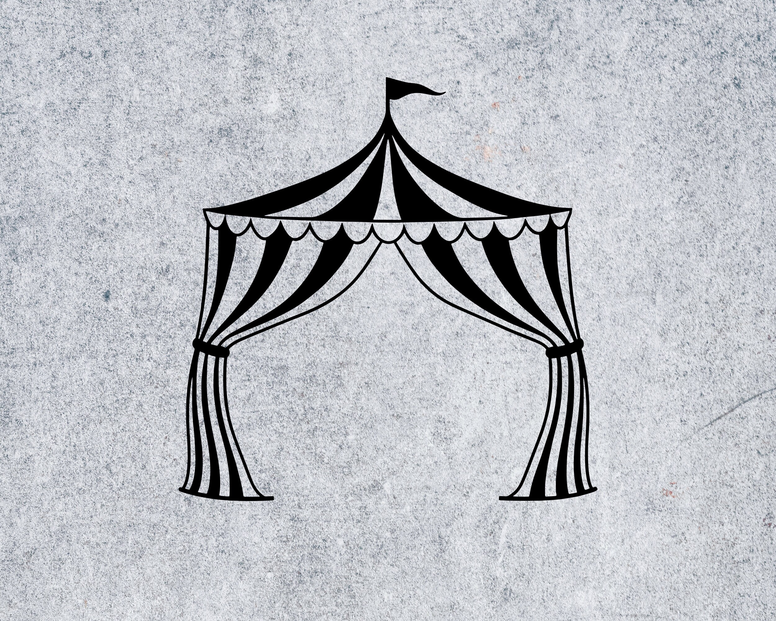 Tent Circus - Laser Cut Out Unfinished Wood Craft Shape CRC8 Tent Circus - Laser Cut Out Unfinished Wood Craft Shape CRC8