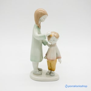 Good Siblings, very rare vintage Aquincum Budapest porcelain figurine