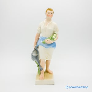 The Gardener, very rare vintage porcelain figurine from Hungary