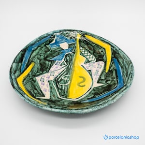 Ceramic Bowl with Colorful Pattern, a rare find from Hungary