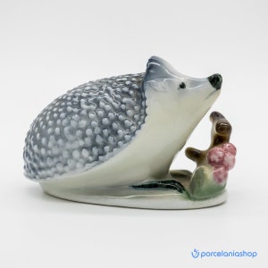 Hedgehog, rare vintage Zsolnay porcelain figurine