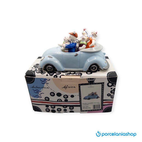 Villeroy & Boch Porcelain Cat Car Figurine, Rosemarie Benedikt