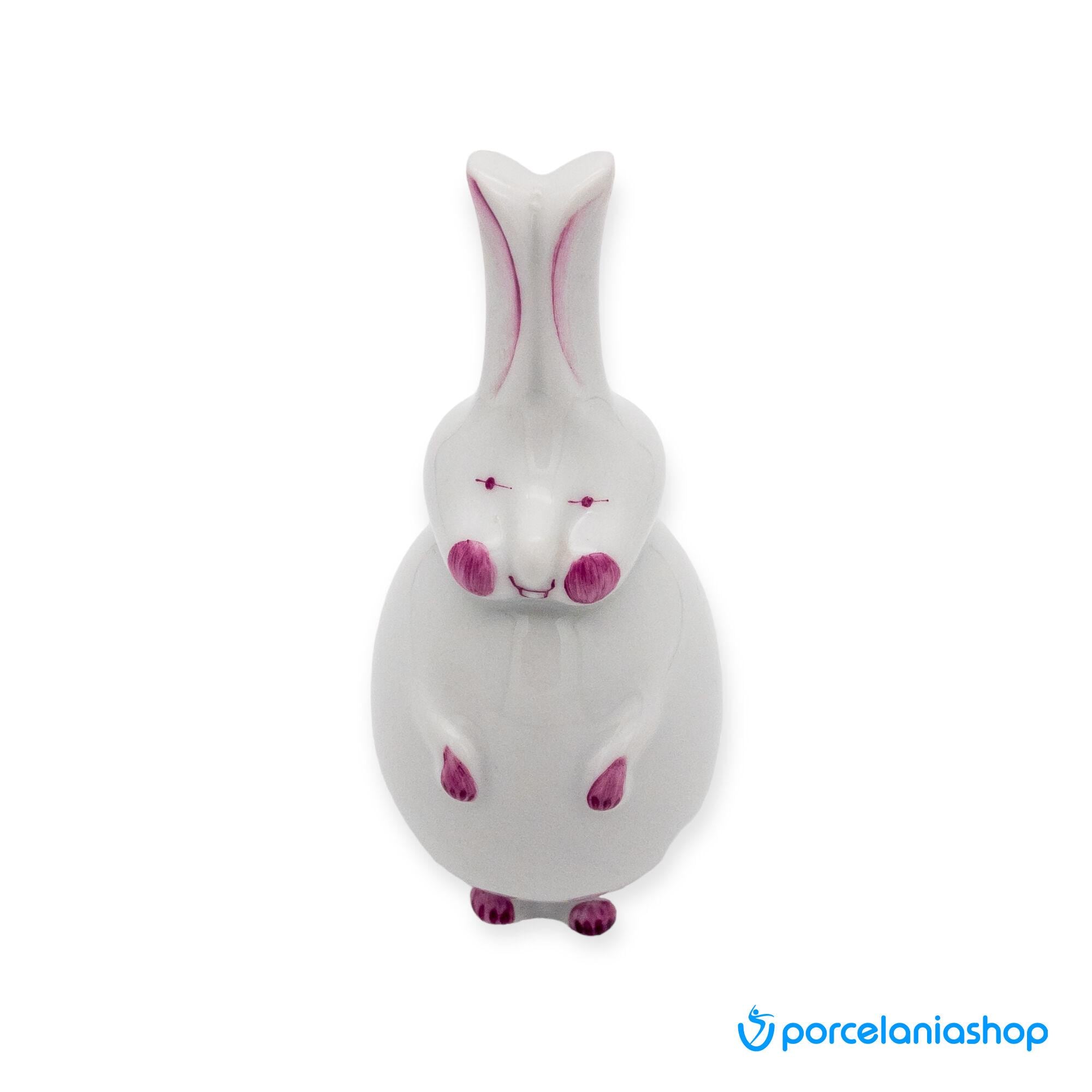 Vintage Hollóházi Porcelain Bunny Figurine – Hand-Painted Collectible Rabbit, Easter Decoration