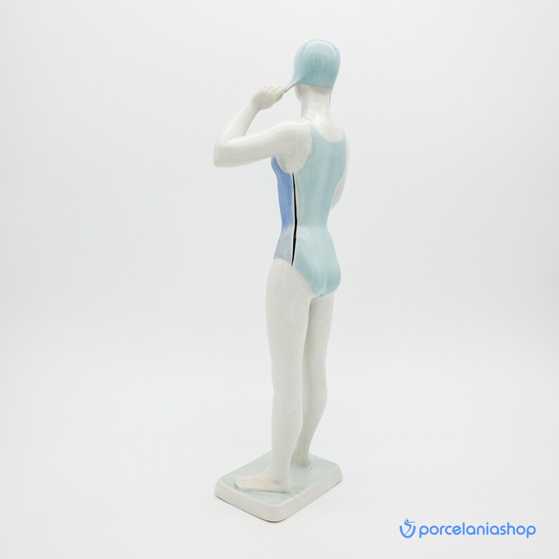 Swimmer Girl, Extreme Rare Hollohaza Porcelain Figurine Etsy