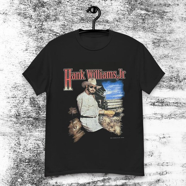 Vintage Hank Williams Jr Black Unisex T-Shirt