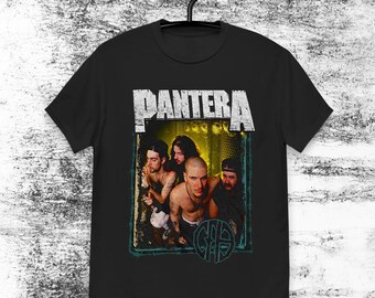 Vintage Pantera Barbed Metal Band Black Unisex T-Shirt