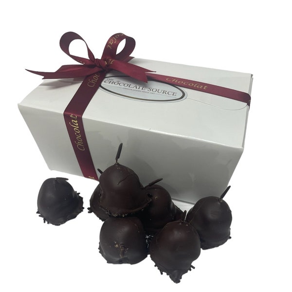 Whole Cherry covered in Dark chocolate Cerisettes 12-13 Chocolates - 200g Box