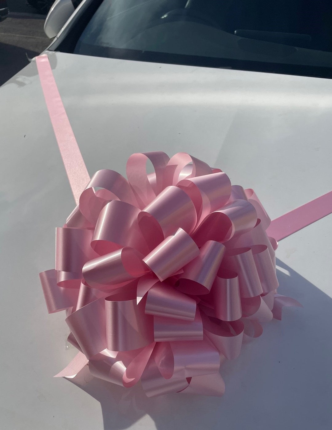 Giant Bow / Extra Large Gift Bow Ribbon Pink Wedding or Gift Car