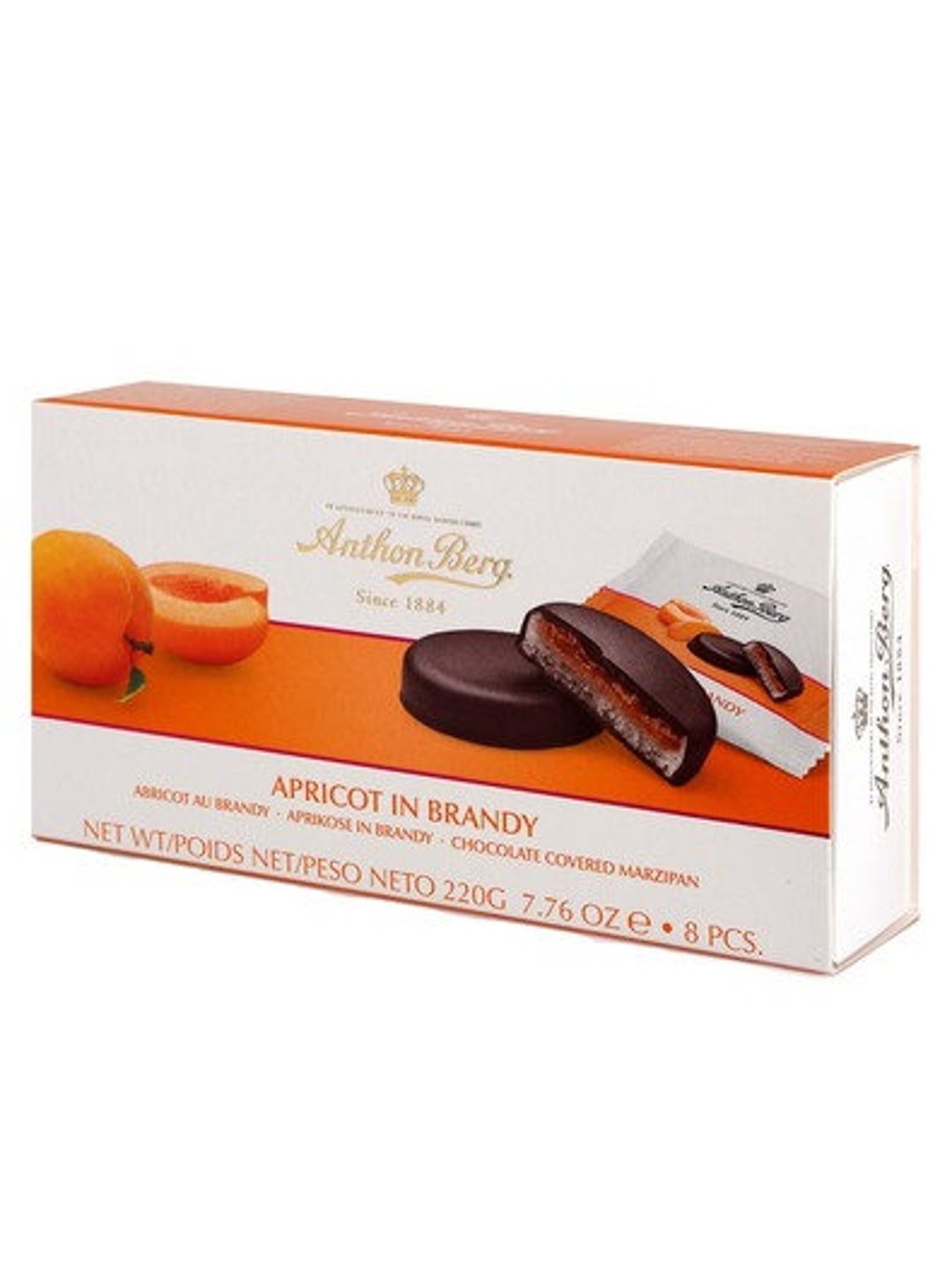 Anthon Berg Apricot in Brandy Chocolate Covered Marzipan 220g Etsy
