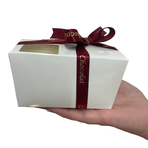 Chocolates belgas de lujo Caja de regalo blanca de 200 g que contiene 13-14 chocolates surtidos de Chocolate Source imagen 4