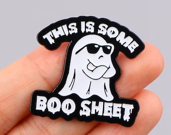 Boo Sheet Enamel Pin: Funny Ghost Lapel Pin