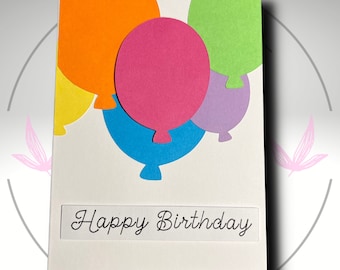 Tarjeta de cumpleaños con globo: Tarjeta de celebración