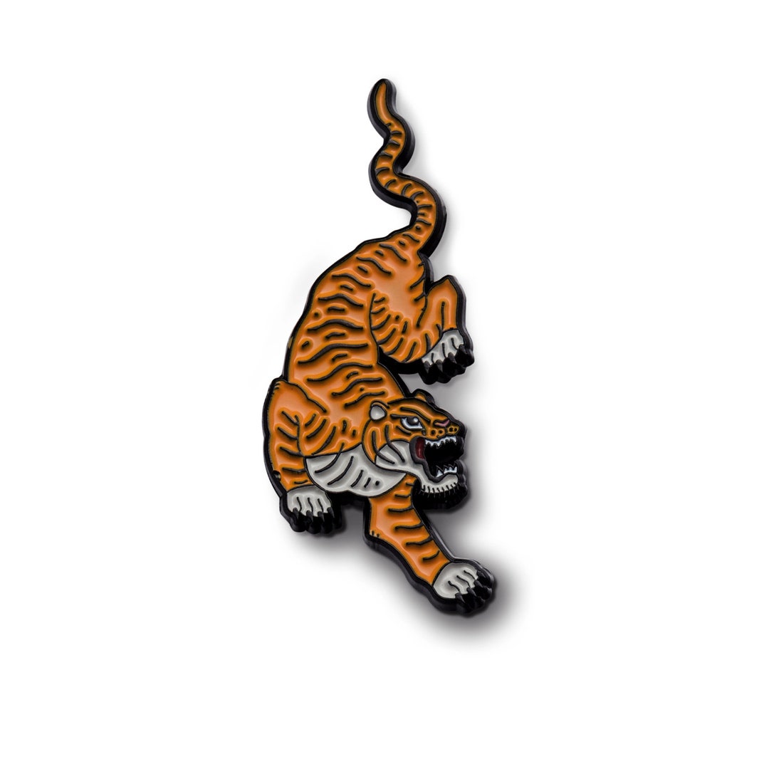 Tiger Enamel Pin: Collectible Colorful Lapel Pin - Etsy