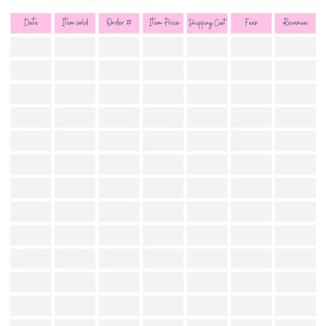Printable Small Business Monthly Sales Tracker * PDF and PNG*