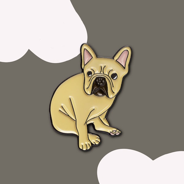 French Bulldog Collectible Enamel Pin, Colourful Enamel Pin, Gift for Him, Gift For Her, Lapel Pin, Funny Enamel Pin