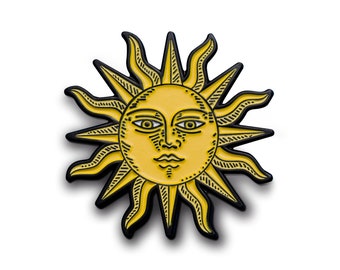 Sun Enamel Pin: Colourful Lapel Pin, Gift For Him/Her