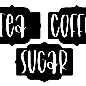 Tea, Coffee and Sugar Labels