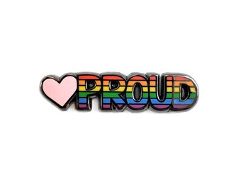 Rainbow Proud Hard Enamel Pin: LGBTQ Pride Lapel Pin
