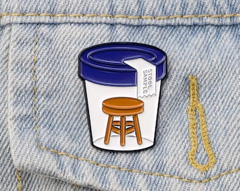 Stool Sample Enamel Pin: Funny Lapel Pin