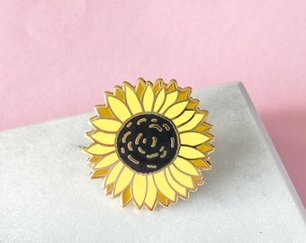 Sunflower Collectible Enamel Pin, Colourful Enamel Pin, Gift for Him, Gift For Her, Lapel Pin, Funny Enamel Pin