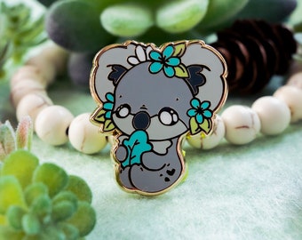 Leafy Koala Collectible Enamel Pin, Colourful Enamel Pin, Gift for Him, Gift For Her, Lapel Pin, Cute Enamel Pin