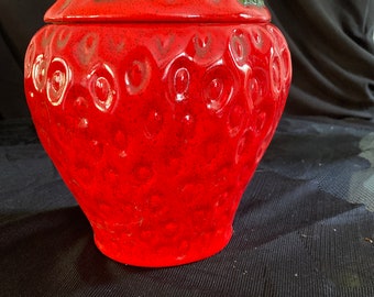 Vintage Strawberry Canister