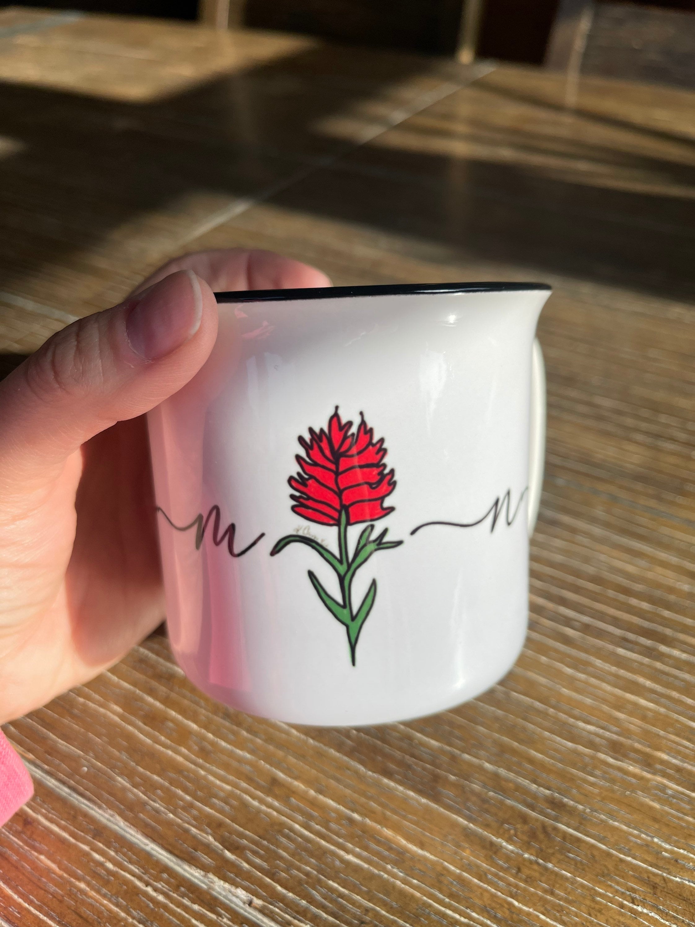 Natural White Wildflowers Porcelain Mug  Hand Painted Flowers Pottery –  Wildflower Ceramics
