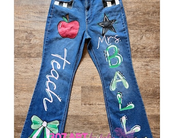 VIRAL hand painted jeans