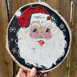 Santa’s Watching Wood Slice