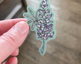 Lupine wildflower decal