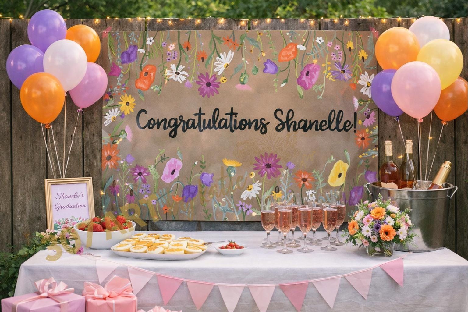 Best Seller Wildflower Banner Template / Editable Canva Birthday ...