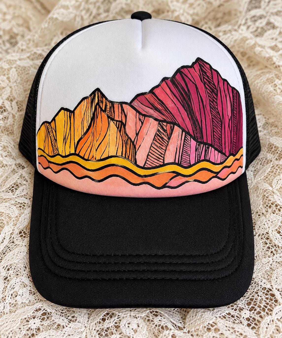Painted Mountain Hat - Etsy