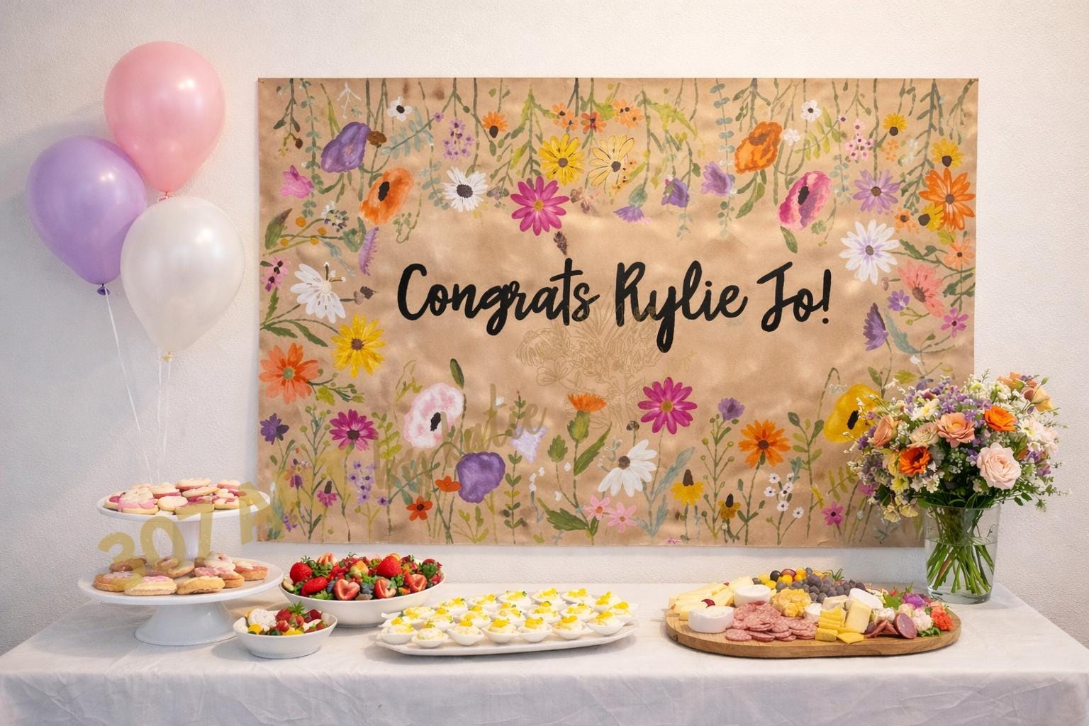 Best Seller Wildflower Banner Template / Editable Canva Birthday ...