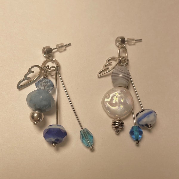 angelique | handmade beaded earrings | aesthetic, y2k, alt, retro, minimalist, soft, unique jewelry for her