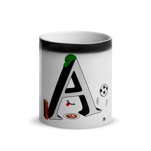 Taza Mágica con nombre de letra personalizable y cambio de color personalizado
