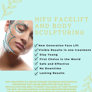 HIFU Poster, Decorative Poster for Beauty Salons and Beauty Spa