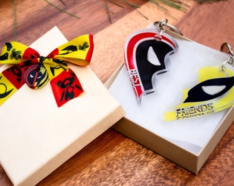 Deadpool & Wolverine Friendship Keychain Set, Superhero BFF Gift