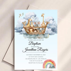 Noah&#39;s ark Invite Template