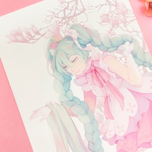 Rapunzel Miku print // Vocaloid // Hatsune Miku