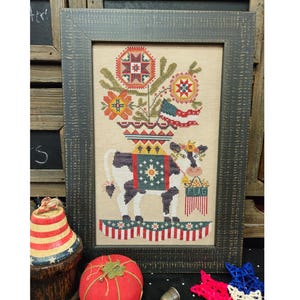 Pdf* Stars, Stripes and MooLinda cross stitch pattern