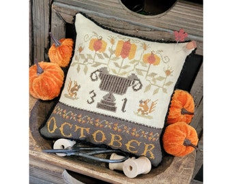 PDF* Pumpkin Urn cross stitch pattern