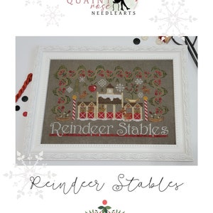 Hard copy* Reindeer Stables cross stitch pattern