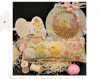 PDf* Spring Chicks cross stitch pattern