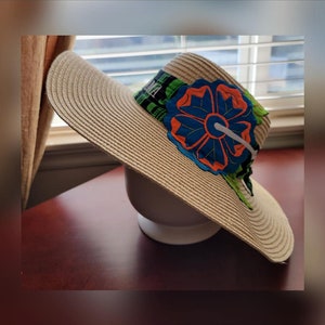 Straw Hats with Mola - Made in Panama