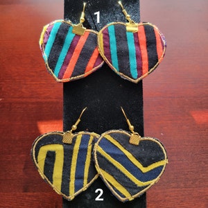 Earrings Designed with Authentic Molas - Made in Panama