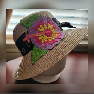 Straw Hats with Mola - Made in Panama