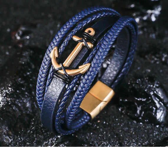 Anchor Design Stainless Steel Braided Bracelet – GTHIC