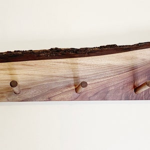 Black walnut live edge coat rack image 1