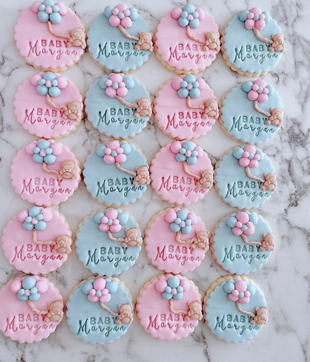 Baby Shower Biscuit Baby Shower Favors Personalised Biscuit Teddy Bear